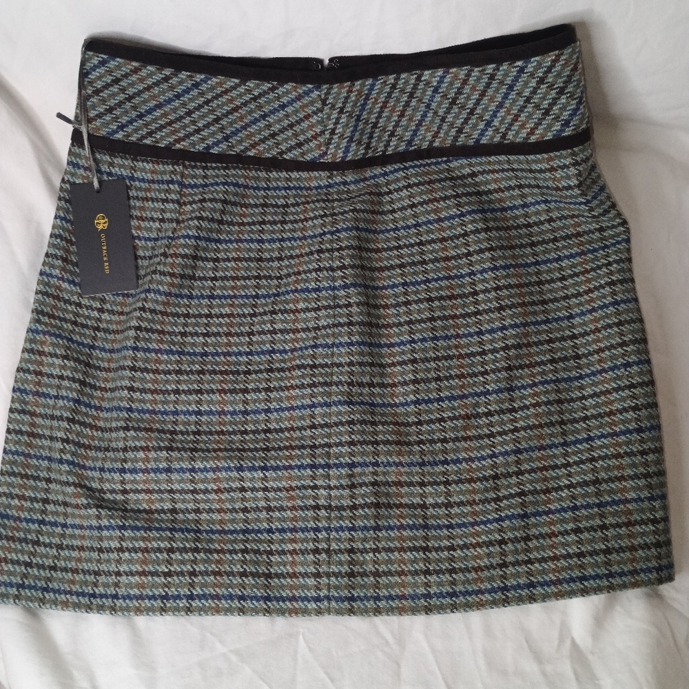 Outback Red Tweed Pencil Skirt Women's Size 2 Blue Business Casual
